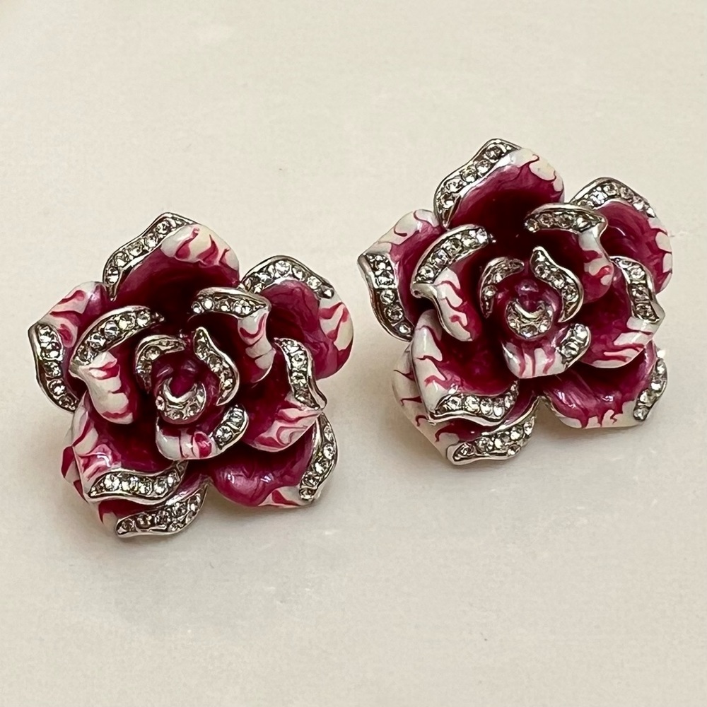 Joan Boyce Rose Floral Earrings